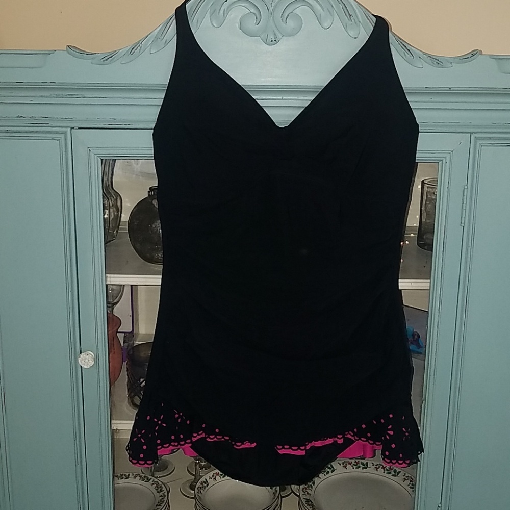 Black swim dress